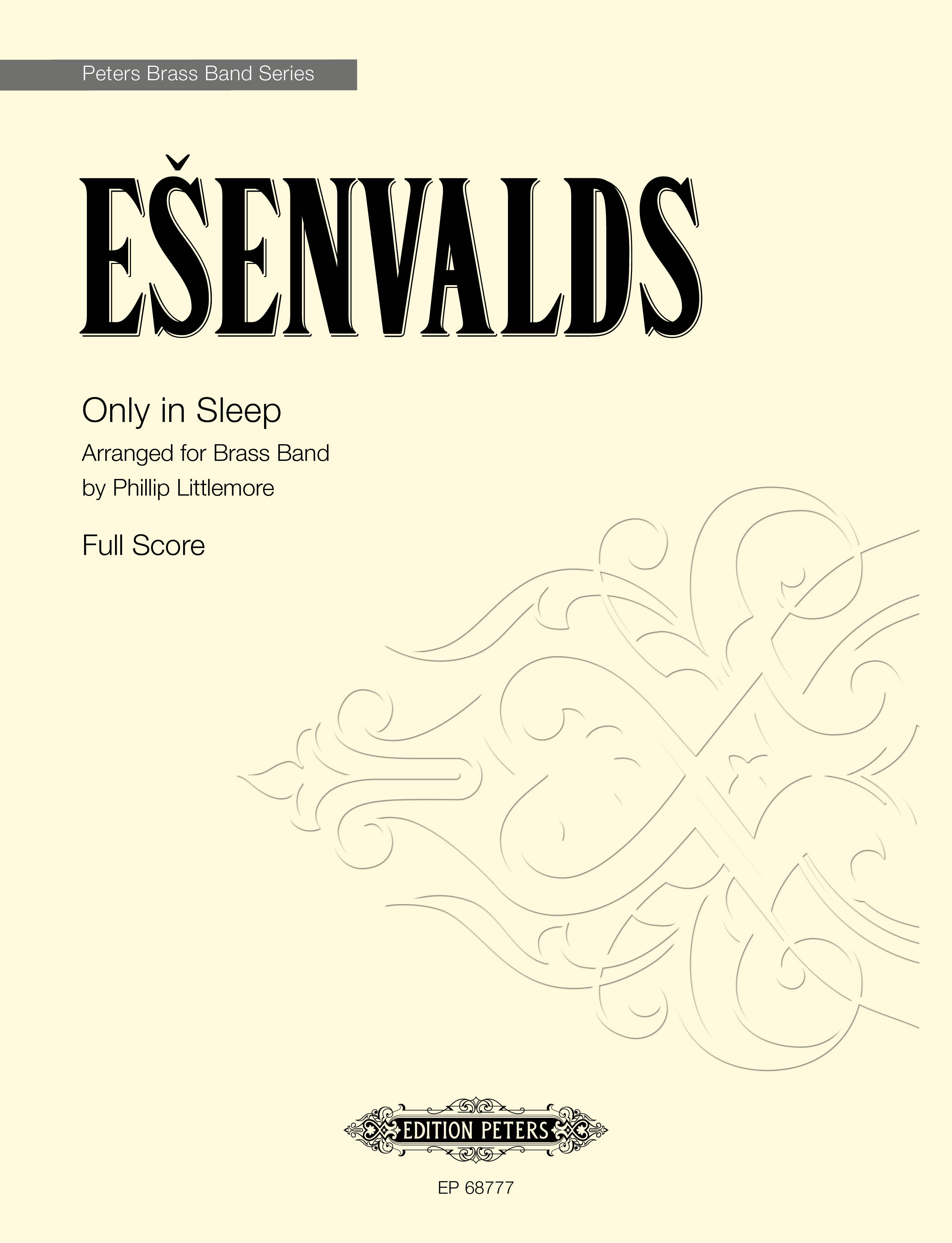 Esenvalds Only In Sleep Brass Band Score Sheet Music Songbook