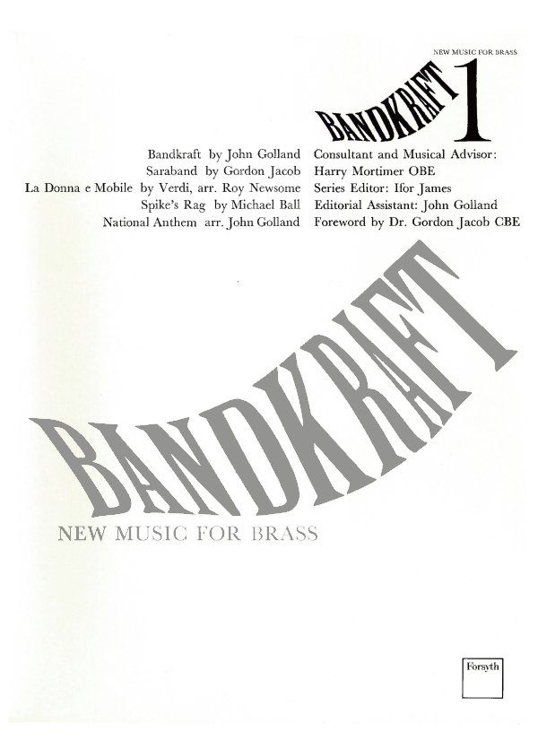 Bandkraft 1 New Music For Brass Sheet Music Songbook