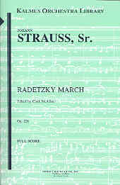 Strauss Radetzky March Piano Conductor Sheet Music Songbook