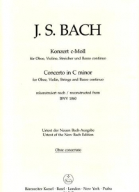 Bach Concerto Cmin (violin & Oboe) Oboe Part Sheet Music Songbook