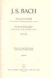 Bach Concerto 2 Vns Dmin Bwv1043 Cembalo Sheet Music Songbook