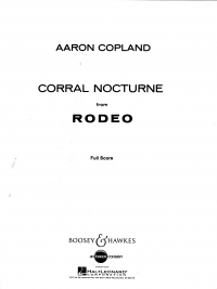 Copland Corral Nocturne {rodeo} Score Sheet Music Songbook