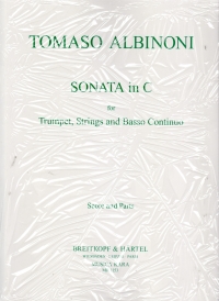 Albinoni Trumpet Sonata No 1 C Score/parts Sheet Music Songbook