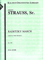Strauss Radetsky March Score Sheet Music Songbook