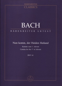 Bach Cantata No 61 Nun Komm Der Heiden Heiland ( Sheet Music Songbook