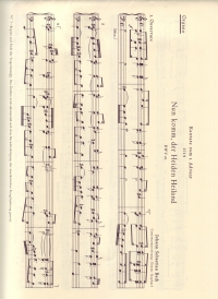 Bach Cantata No 61 Nun Komm Der Heiden Heiland ( Sheet Music Songbook
