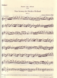 Bach Cantata No 61 Nun Komm Der Heiden Heiland ( Sheet Music Songbook