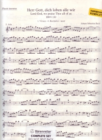 Bach Cantata No 130 Herr Gott Dich Loben Alle Wir Sheet Music Songbook