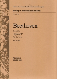 Beethoven Egmont Overture D/bass Part Sheet Music Songbook