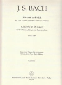 Bach Double Concerto For 2 Violins D Minor Cembalo Sheet Music Songbook