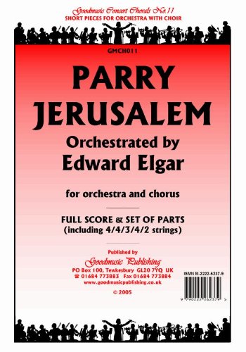 Parry Jerusalem Orchestrated Elgar Pack Sheet Music Songbook
