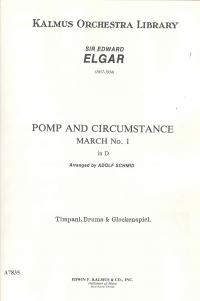 Elgar Pomp & Circumstance No 1 D Schmid Drums Sheet Music Songbook