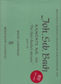 Bach Cantata 196 Der Herr Denket An Organ Part Sheet Music Songbook