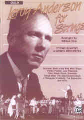 Leroy Anderson For Strings (cello) Arr Zinn Sheet Music Songbook