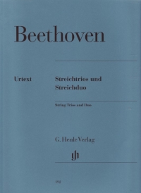 Beethoven String Trios & String Duo Sheet Music Songbook