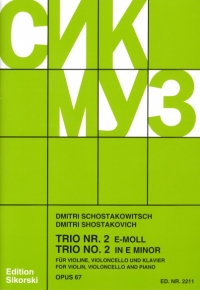 Shostakovich Piano Trio No 2 Op67 Set Of Parts Sheet Music Songbook