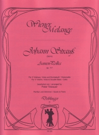 Strauss Annen Polka Op117 2vn/va/b Or Vc Sc/pts Sheet Music Songbook