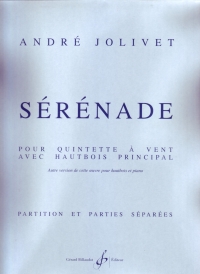 Jolivet Serenade Wind Quintet Set Of Parts Sheet Music Songbook