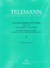 Telemann Paris Quartets Vol 2 Score & Parts Sheet Music Songbook