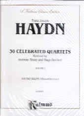 Haydn String Quartets (30 Celebrated) Vol 1 Sheet Music Songbook