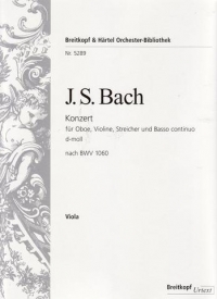 Bach Concerto D Minor Bwv1060 Viola Sheet Music Songbook