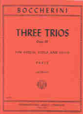 Boccherini Three Trios Op38 Vln Vla & Cello Parts Sheet Music Songbook