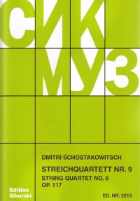 Shostakovich String Quartet No 9 Op117 Set Parts Sheet Music Songbook