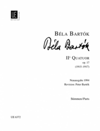 Bartok String Quartet No 2 Op17 Set Of Parts Sheet Music Songbook