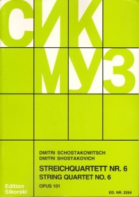 Shostakovich String Quartet No 6 Parts Set Sheet Music Songbook