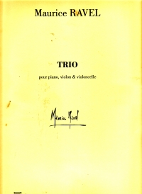 Ravel Trio Violin/cello/piano Score & Set Of Parts Sheet Music Songbook