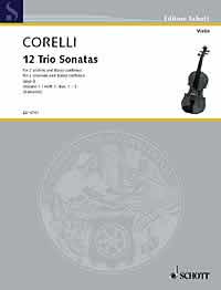 Corelli Trio Sonatas (12) Book 1 2 Vln/bc Sheet Music Songbook