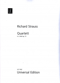 Strauss R Piano Quartet In Cmin Op13 (1884) Sc/pts Sheet Music Songbook