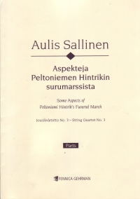 Sallinen String Quartet No 3 Set Sheet Music Songbook