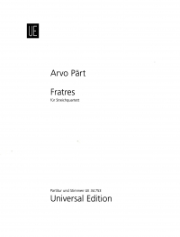 Part Fratres String Quartet Parts Sheet Music Songbook