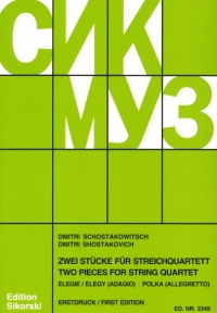 Shostakovich Adagio & Allegretto String Quartet Sheet Music Songbook