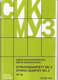 Shostakovich String Quartet No 2 Set Of Parts Sheet Music Songbook