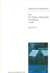 Beethoven Piano Trio Op1/3 Cmin Parts Sheet Music Songbook