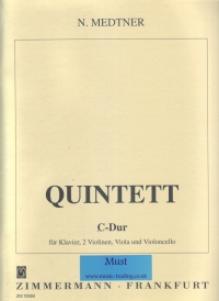 Medtner Quintet 2 Vln/vla/vc/pf Score/parts Sheet Music Songbook