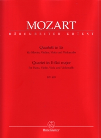 Mozart Piano Quartet Eb K493 Sheet Music Songbook