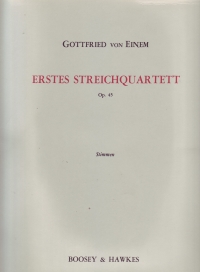 Einem String Quartet No 1 Op45 Set Sheet Music Songbook
