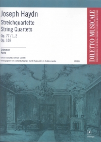 Haydn String Quartets Op77 & 103 Parts Sheet Music Songbook