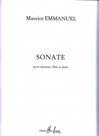 Emmanuel Sonate Clarinet Flute & Piano Sheet Music Songbook