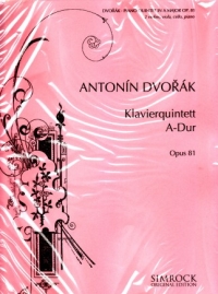 Dvorak Piano Quintet A Op81 Score & Parts Sheet Music Songbook