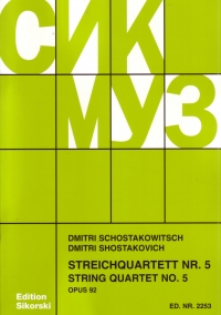 Shostakovich String Quartet No 5 Parts Set Sheet Music Songbook