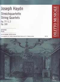 Haydn String Quartets Op77/1-2 Op103 Parts Sheet Music Songbook