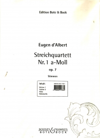 Dalbert String Quartet In Am Op7 Sheet Music Songbook