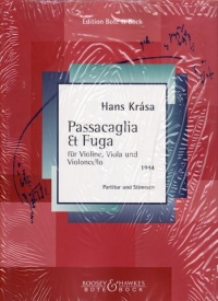 Krasa Passacaglia Et Fuga String Trio Sc/pts Sheet Music Songbook