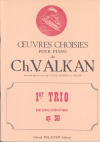 Alkan Piano Trio No 1 Op30 Vn/db/pf Sheet Music Songbook