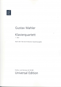 Mahler Piano Quartet First Movement Set Of Parts Sheet Music Songbook