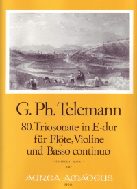 Telemann Triosonate (80) E Fl/vn/bc Essercizii Sheet Music Songbook